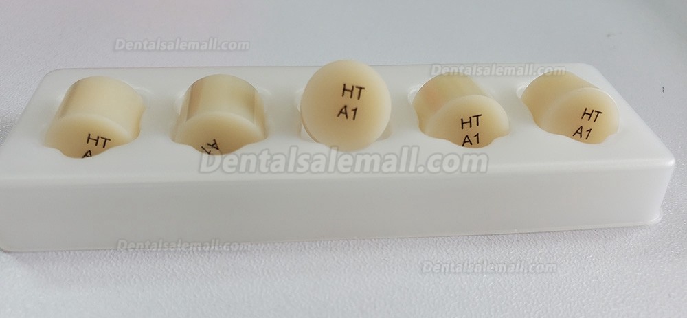 10PCS Dental Lab Glass-Ceramic Lithium Disilicate Pills Emax Press Block